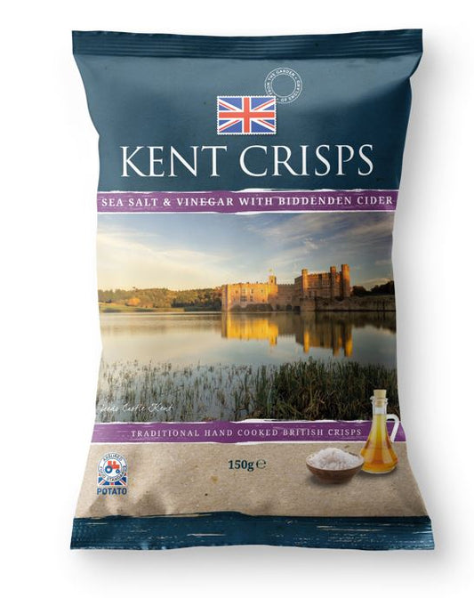 Kent Crisps Sea Salt & Vinegar with Biddenden Cider - Sharing Bag