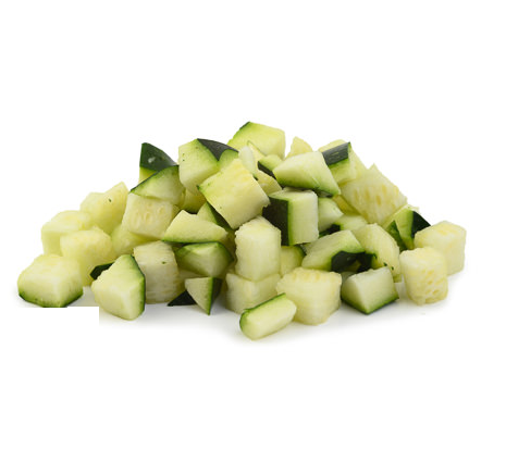 Courgette Hand Diced 10mm - 1kg