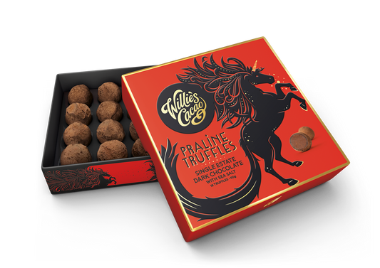 Willie’s Cacao - Dark Chocolate Truffles With Sea Salt Box (110g)