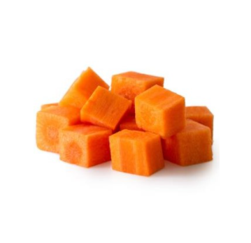 Carrot Hand Diced 10mm - 1kg