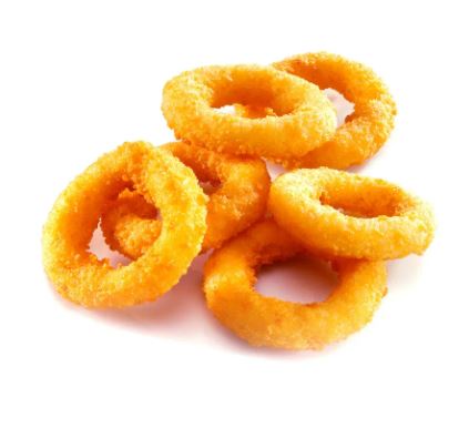 Frozen Onion Rings Battered