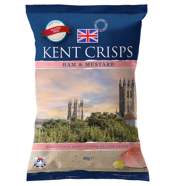 Kent Crisps Ham & Mustard Box (20x40g)