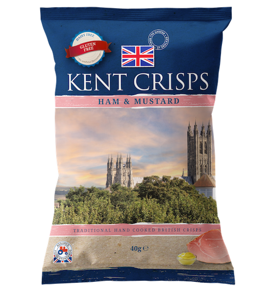 Kent Crisps Ham & Mustard Box (20x40g)