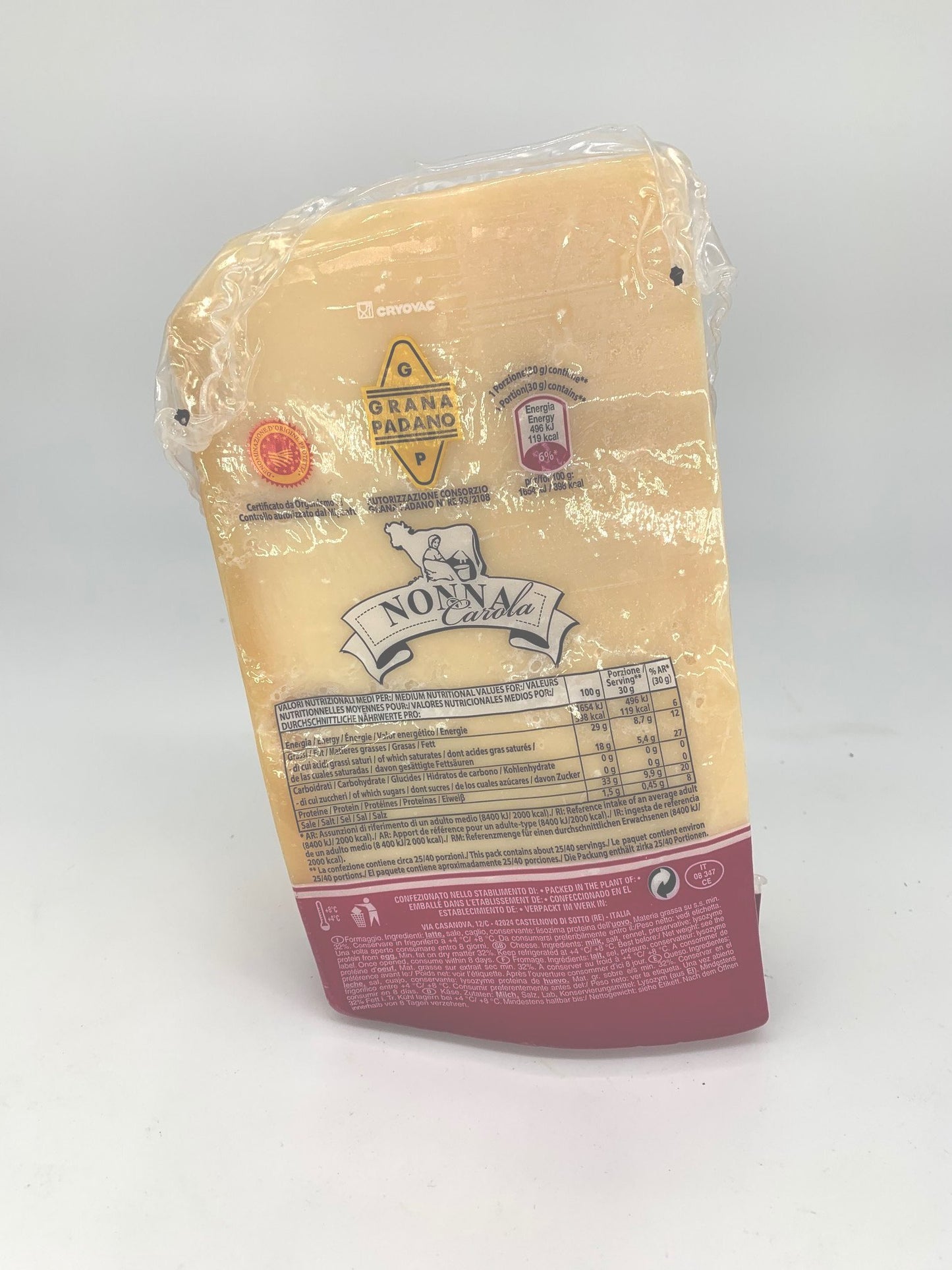 Nonna Carola Parmesan Block - Grana Padano - kg-Watts Farms