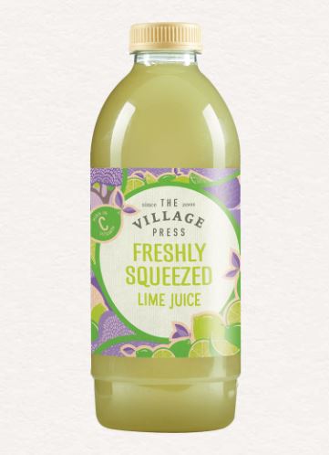 Lime Juice Fresh Bottle Village Press - 1Ltr