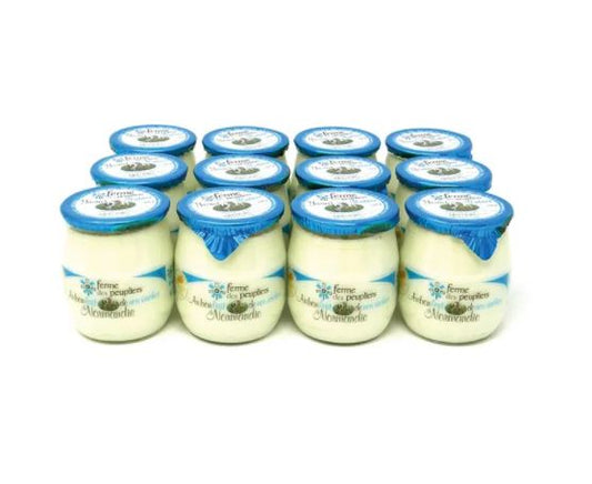 Yoghurt Plain Glass Jars Ferme des Peupliers 12x125g