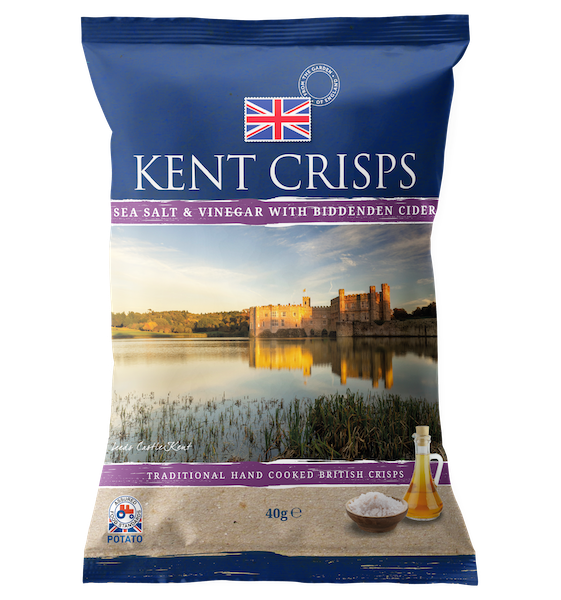 Kent Crisps - Sea Salt & Cider- 20x40g-Watts Farms