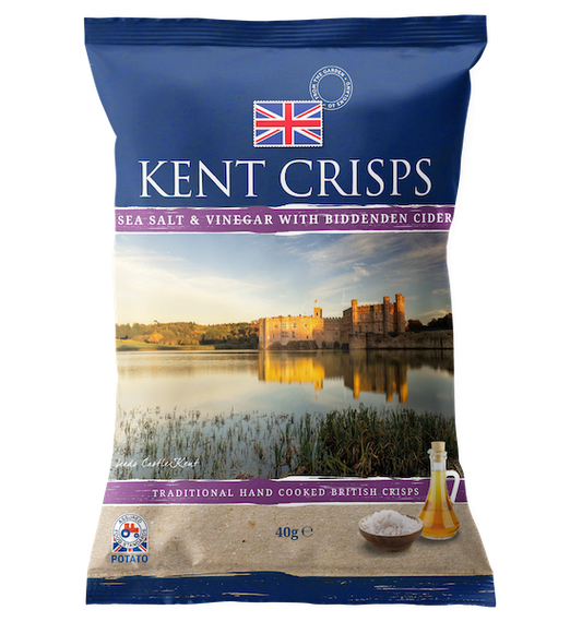 Kent Crisps - Sea Salt & Cider- 20x40g-Watts Farms