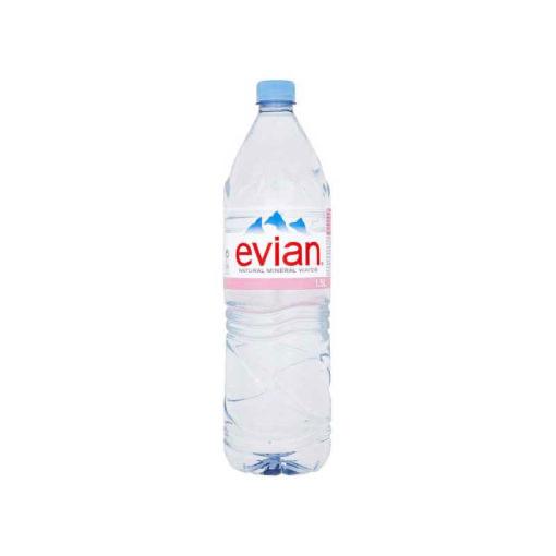 Evian Still Mineral Water - 6x1.5Ltr-Watts Farms